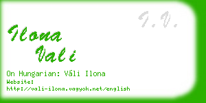 ilona vali business card