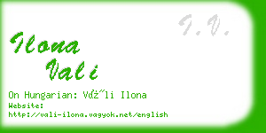 ilona vali business card